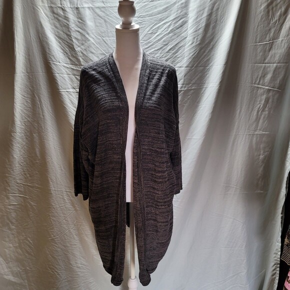 Pure Jill by J Jill Long Open Front Knit Cardigan Sweater Womens Size L - Picture 1 of 8